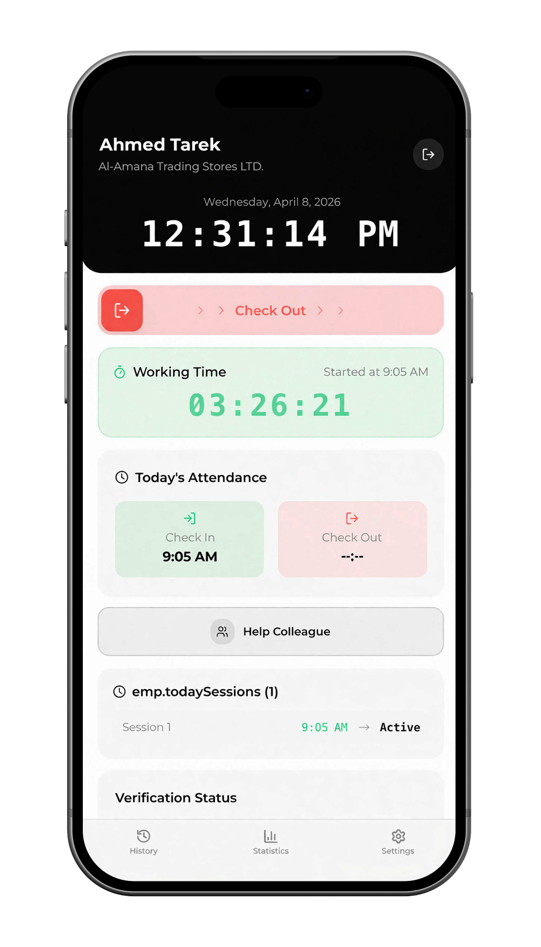 Triple employee check-in app